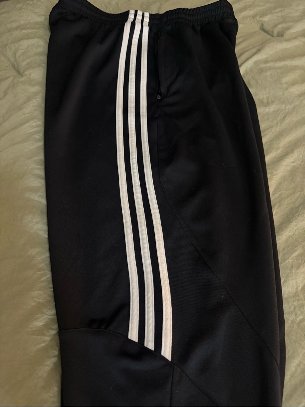 adidas Black Track Joggers with White Triple Stripes